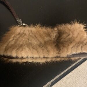 Paolo Masi Tan Fur Clutch